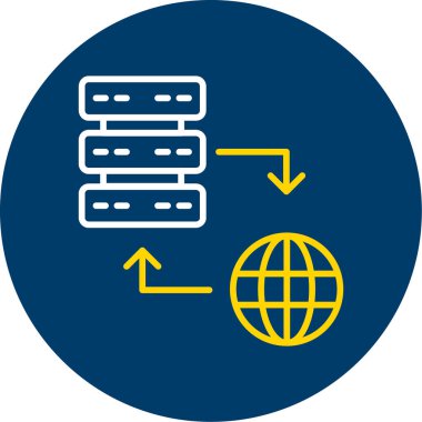 şebeke. Web simgesi basit illüstrasyon