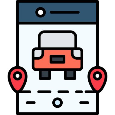 araba konumu haritası simgesi