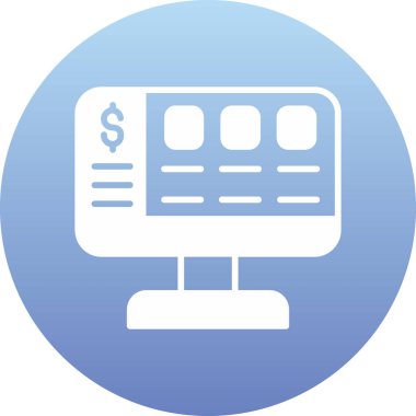 Dolar. Web simgesi basit illüstrasyon