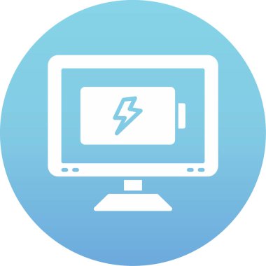 Bilgisayar. Web simgesi basit illüstrasyon