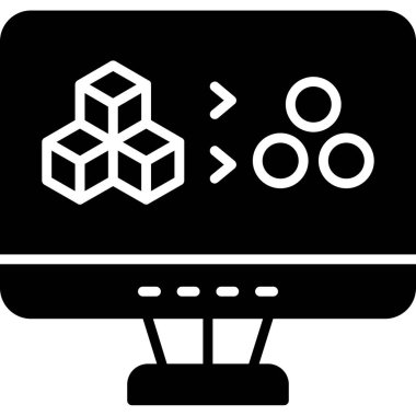 bulut hesaplama simgesi, vektör illüstrasyonu