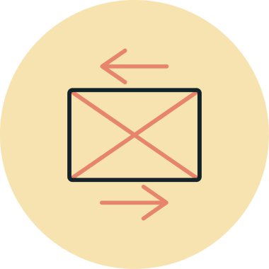 Zarf düz vektör simgesi