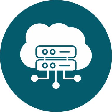 bulut hesaplama simgesi, vektör illüstrasyonu