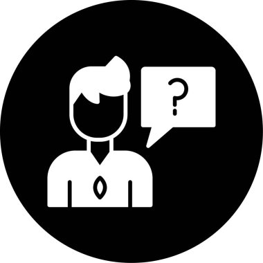 Soru işareti simgesinin vektör illüstrasyonu