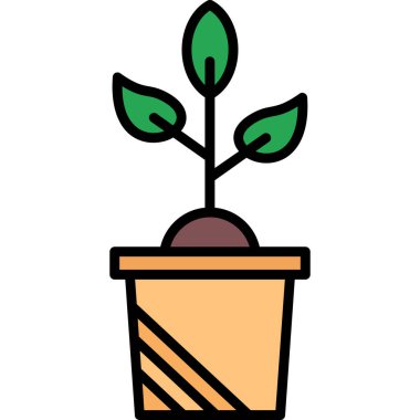 Kaktüs ikonu. Web ve mobil için bitki vektör simgelerinin ana hatları