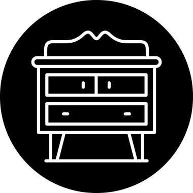 Yiyecek ve içecek ikonunun vektör illüstrasyonu