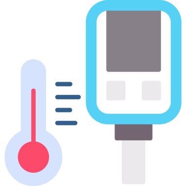 sıcaklık simgesi, vektör illüstrasyonu