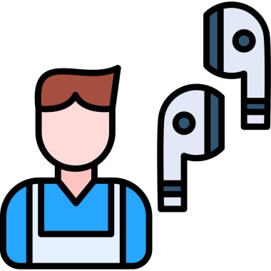 Temizlik temizleyici simgesi - taslak biçimi