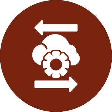 Bulut. Web simgesi basit illüstrasyon