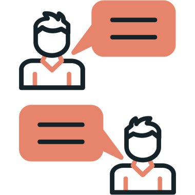 sohbet iletişim tartışması simgesi