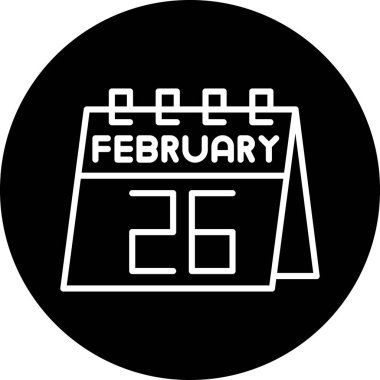 Takvim simgesi, vektör çizimi