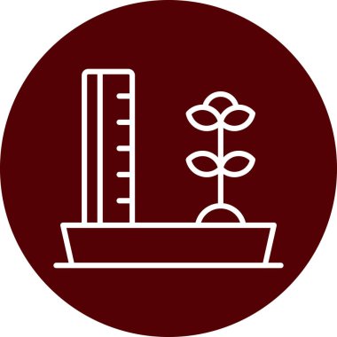 Bir bitki simgesinin vektör illüstrasyonu