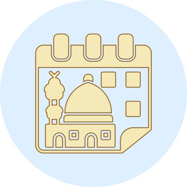 düz dizaynlı Mısır seyahat simgesi