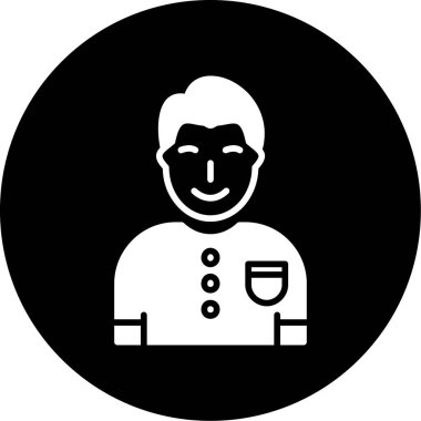 Modern b 'nin vektör çizimi bir erkeğin ikonundan yoksundur