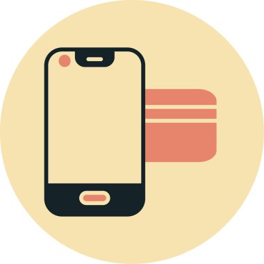 Cep telefonu. Web simgesi basit illüstrasyon