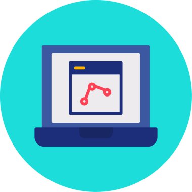 imleç simgesi çizimi olan dizüstü bilgisayar