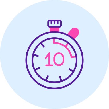 Saat simgesi vektör illüstrasyonu