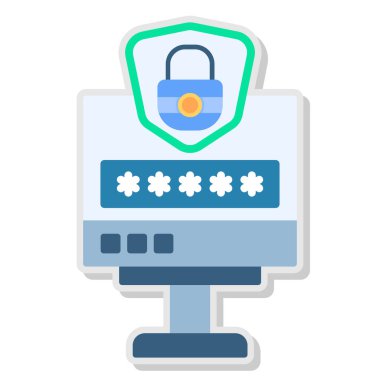 Şifre Kilidi. Basit illüstrasyon