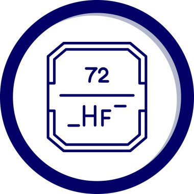 Mavi ve beyaz yuvarlak simgenin vektör illüstrasyonu