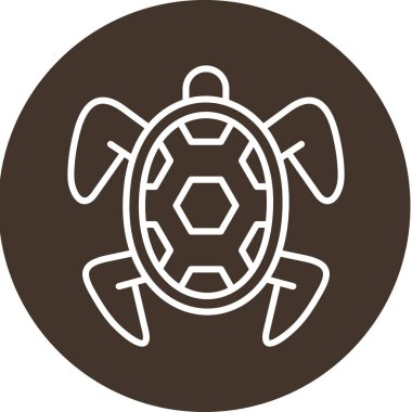 Kaplumbağa simgesinin vektör çizimi