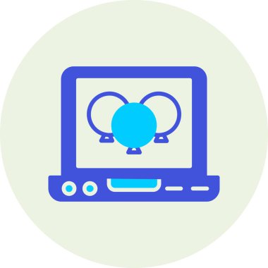 bilgisayar monitörü ikon vektör illüstrasyonu