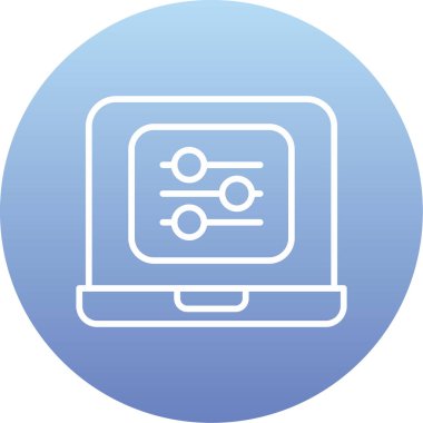 Bilgisayar. Web simgesi basit illüstrasyon