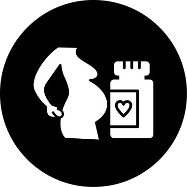 hamile kadın simgesi, modern tasarım basit bir çizim