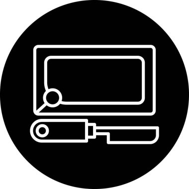 Dizüstü bilgisayar simgesi vektör çizimi