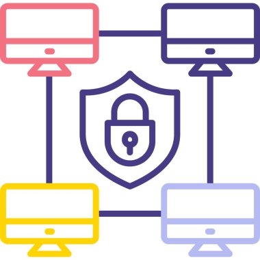 bilgisayar asma kilit simgesi, vektör illüstrasyonu