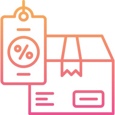 İndirimin modern bir simgesinin vektör illüstrasyonu