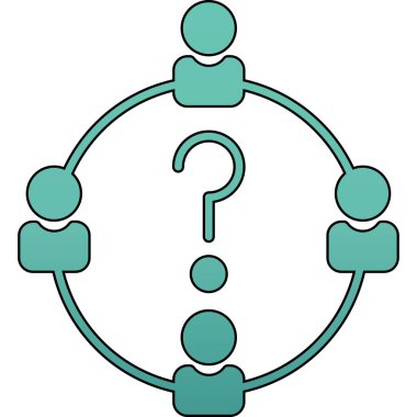 Bir grubun vektör illüstrasyonu