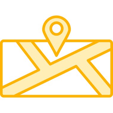 harita simgesi vektör illüstrasyonu