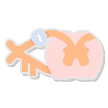 Şirin kemiğin çıkartma rengi karikatürü