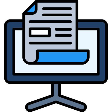 belge simgesi vektör illüstrasyonu