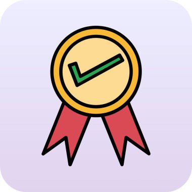 Madalya ikon vektör illüstrasyonu