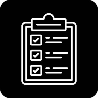 Kontrol listesi. Web simgesi basit tasarım