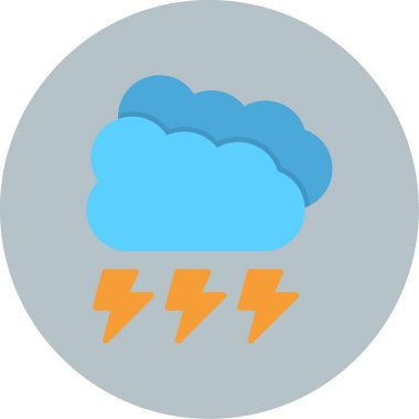 Fırtına Bulutu simgesi basit tasarım, vektör illüstrasyonu