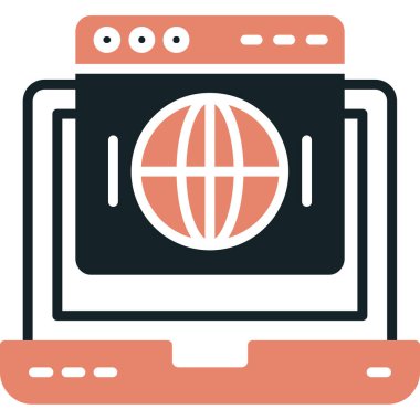 internet ağ vektör çizgisi simgesi