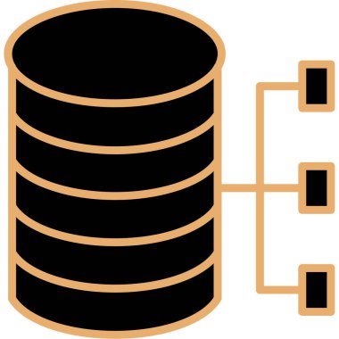 Veritabanı sunucu vektör simgesi