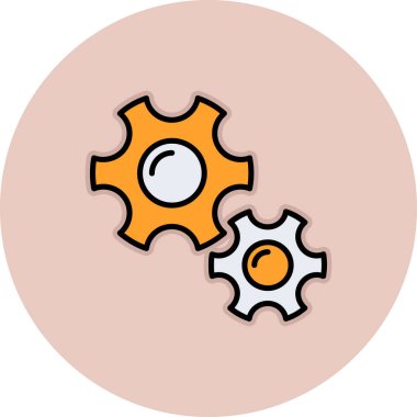 Vites simgesi. düz dizayn biçimi