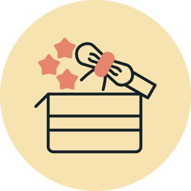 Kutu. Web simgesi basit illüstrasyon