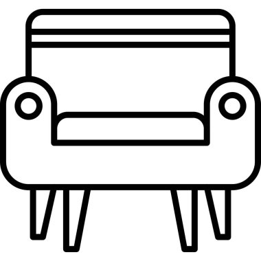 Kanepe. Web simgesi basit tasarım