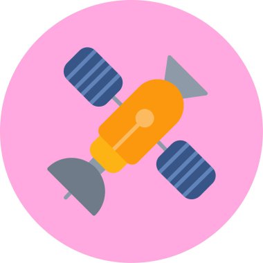 Uydu. Web simgesi basit illüstrasyon