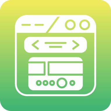 Kişisel ve ticari kullanım için tarayıcı vektör simgesi modern basit vektör çizimi