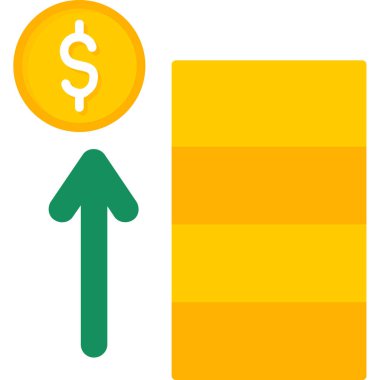 Dolar işareti simgesi, basit vektör illüstrasyonu