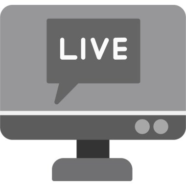 Canlı akış vektör simgesi