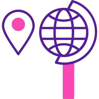 konum simgesi, vektör çizimi