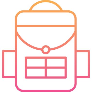 Çanta. Web simgesi basit illüstrasyon