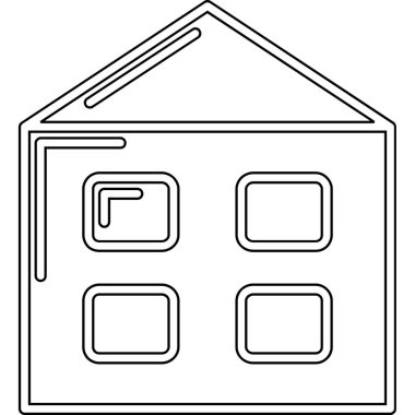 House simge. Ev vektör simgesi web için basit örnek