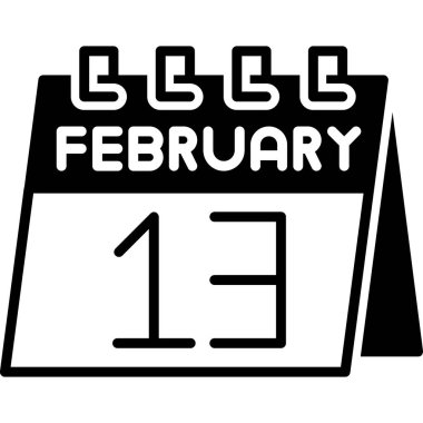 25 Şubat düz tasarım ikonu. Takvim simgesi. vektör illüstrasyonu